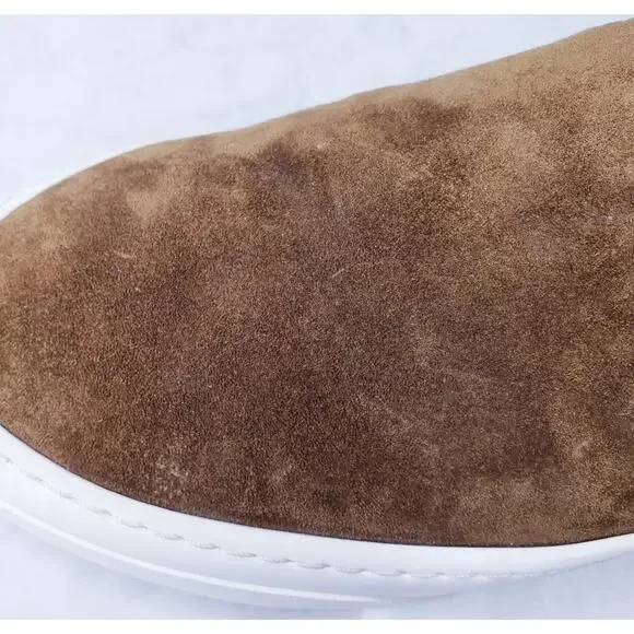 THE ROW Marie H Suede Leather Slip On Shoes Brown Women's I/EU 40 US 10~ VGUC